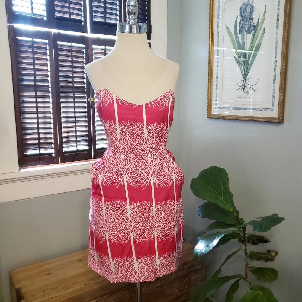 Asos Hot Pink Print Dress